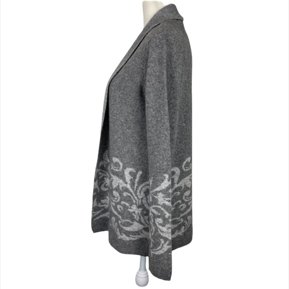 Cashmere Wool Cardigan Open Drape Bendetta B Size Small Gray - Picture 9 of 12